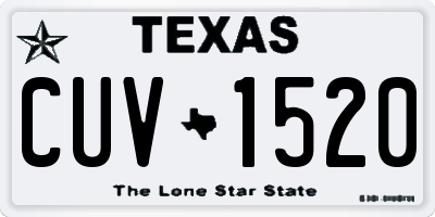 TX license plate CUV1520