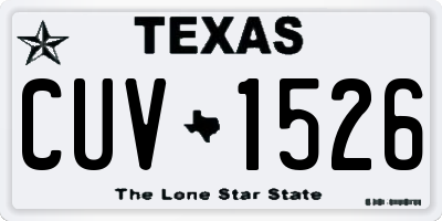 TX license plate CUV1526