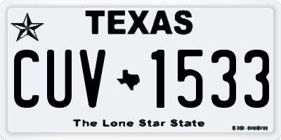 TX license plate CUV1533