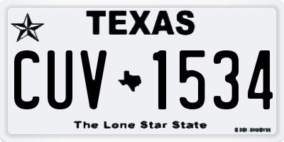 TX license plate CUV1534