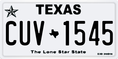 TX license plate CUV1545