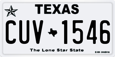 TX license plate CUV1546