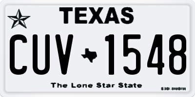 TX license plate CUV1548