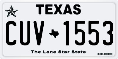 TX license plate CUV1553