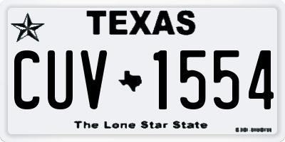TX license plate CUV1554