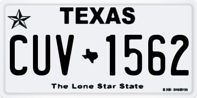 TX license plate CUV1562