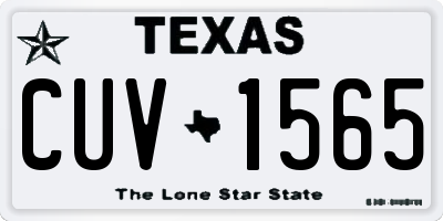 TX license plate CUV1565