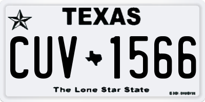 TX license plate CUV1566