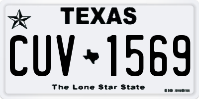 TX license plate CUV1569