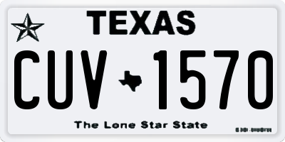 TX license plate CUV1570