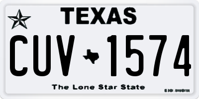 TX license plate CUV1574