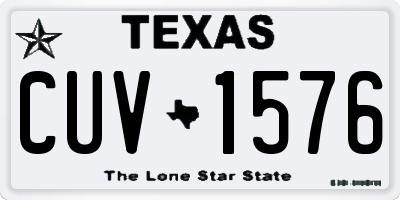 TX license plate CUV1576