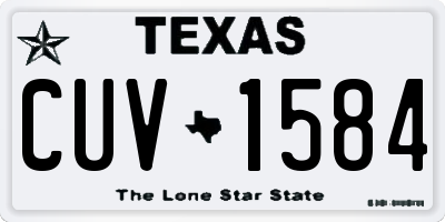 TX license plate CUV1584