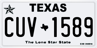 TX license plate CUV1589