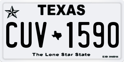 TX license plate CUV1590