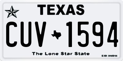 TX license plate CUV1594