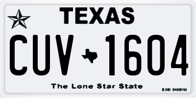 TX license plate CUV1604