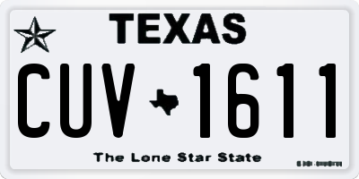 TX license plate CUV1611