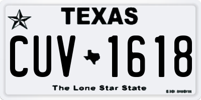 TX license plate CUV1618