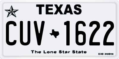 TX license plate CUV1622