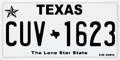 TX license plate CUV1623