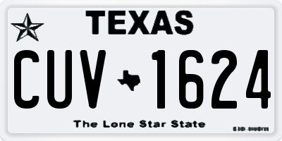 TX license plate CUV1624
