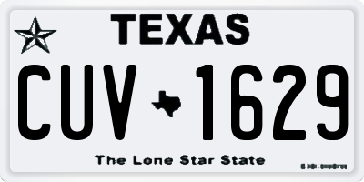 TX license plate CUV1629