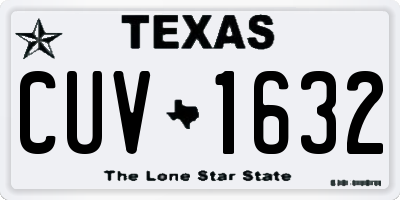 TX license plate CUV1632
