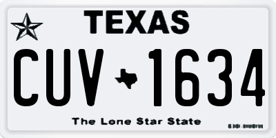 TX license plate CUV1634