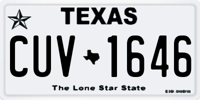 TX license plate CUV1646
