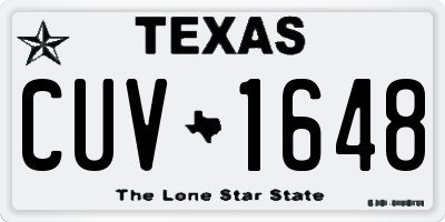 TX license plate CUV1648