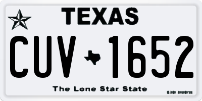 TX license plate CUV1652