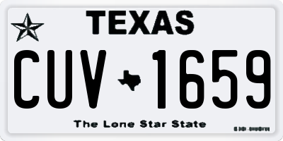 TX license plate CUV1659
