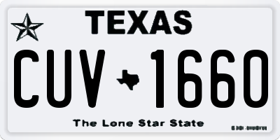 TX license plate CUV1660