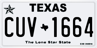 TX license plate CUV1664