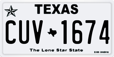 TX license plate CUV1674