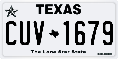 TX license plate CUV1679