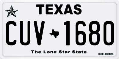 TX license plate CUV1680