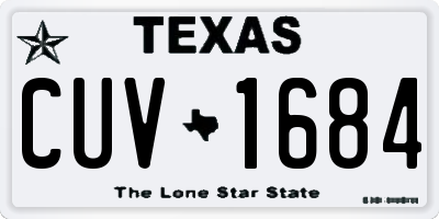 TX license plate CUV1684