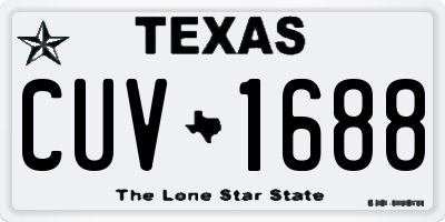 TX license plate CUV1688