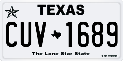 TX license plate CUV1689