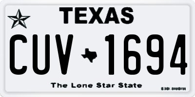 TX license plate CUV1694