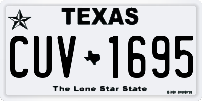 TX license plate CUV1695