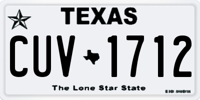 TX license plate CUV1712