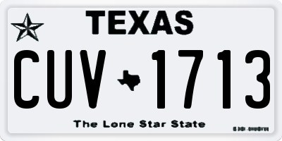 TX license plate CUV1713