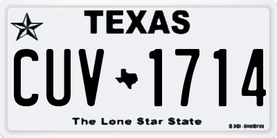 TX license plate CUV1714