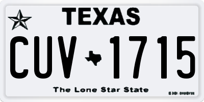 TX license plate CUV1715