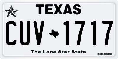 TX license plate CUV1717
