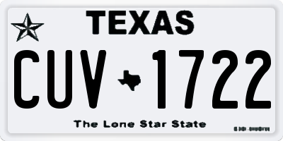 TX license plate CUV1722