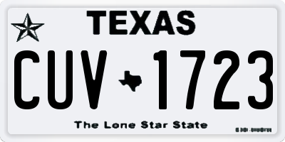 TX license plate CUV1723